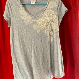 Oh Baby gray & white Maternity Tee Shirt